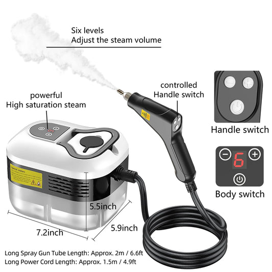 منظف بخاري محمول للسيارات والفرش